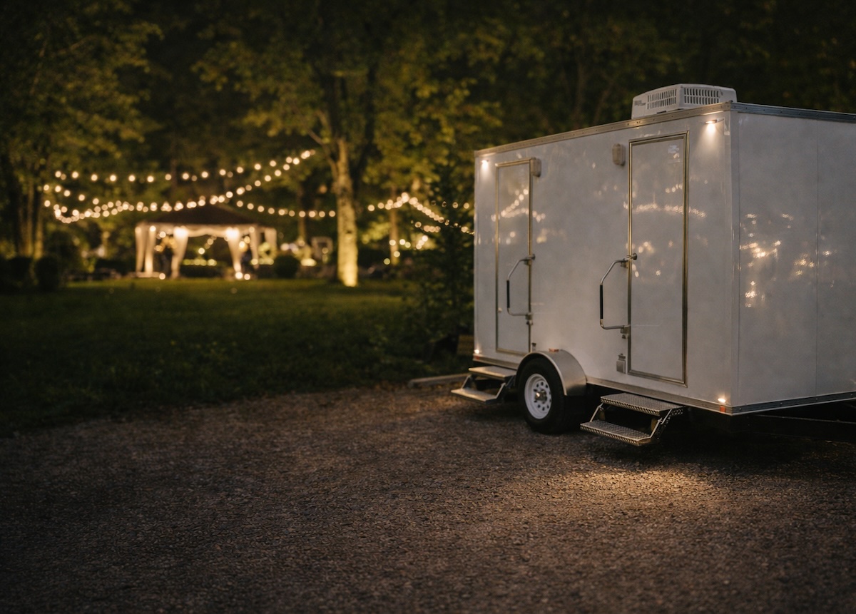 A picture of Restroom Trailers - Why Wedding Guests Say They’re Worth It with MCS Portable Restrooms